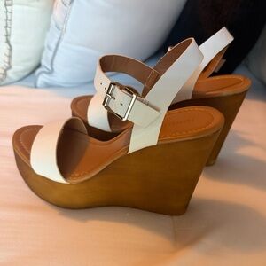 White & Wooden Wedges